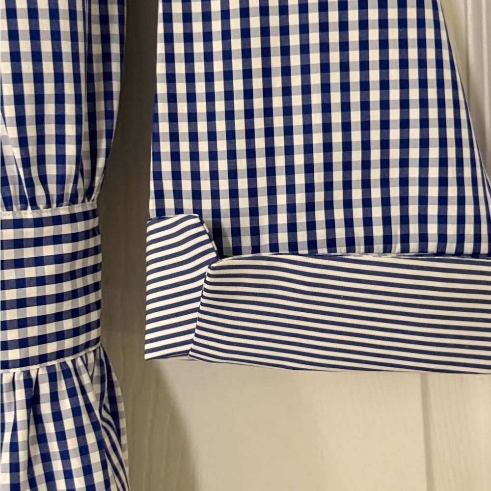 Gretchen Scott NWT Blue Gingham Dress - Picture 4 of 9